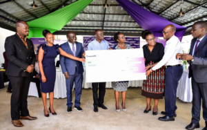 From the right: Enwealth CEO Simon Wafubwa, Dr. Ken Monyoncho, Dr. Rachel Monyoncho, Sharon Kisire, Commissioner Timothy, Dr. Sammy Wanyonyi, Ms. Viola Sanga, Pastor Wendo