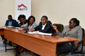 Beatrice Elachi, Dagoretti North MP (right) pays a courtesy visit to the Westlands Sub-County Community Scholarship Selection Board during the 2023 Wings to Fly Scholarship Program selection interviews. Joining her are (from 2nd right) James Mwangi, PA to Dagoretti North MP, Norah Ondieki, Children’s Officer Westlands Sub-County, Bertha Onyango, Assistant County Commissioner Westlands Sub-County and Vincent Karino,PA to Westlands MP. The 2023 Wings to Fly Scholarship selection process has kicked off in all 47 counties. To date 20,009 scholars have benefited from the comprehensive secondary scholarships.