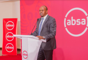 Absa Life Managing Director Waiguru Githanji speaking at a past event