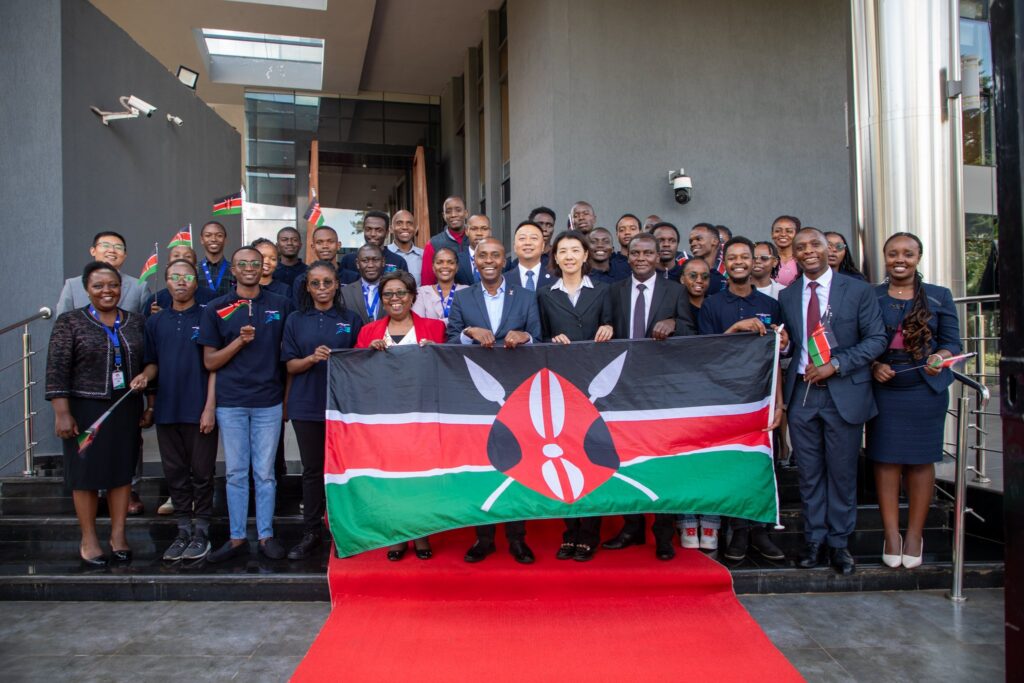 The 18 students and 6 instructors who are going to China to represent Kenya in the Global finals of the ICT Competition.