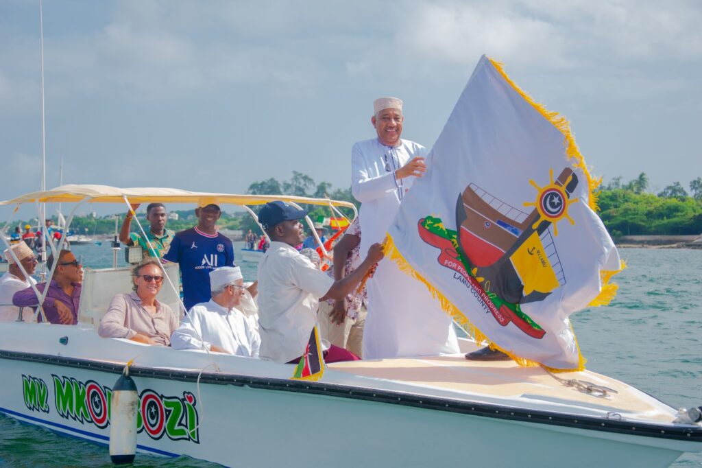 Issa Timamy, the Governor of Lamu County during the Lamu Cultural Festival last year. Tourism is one of the main investment attractions in the County.