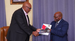 Prof Simon Gicharu welcomes Mwenda Njoka as Cape Media CEO