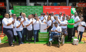 Safaricom Exco and Quickmart representatives during the partnership event to accelerate 4G/5G Home internet Access