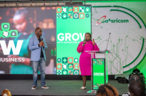 Teresia Njora of Baraka Women’s Centre shares her business journey during the Grow with Safaricom Business Forum at the Michael Joseph Centre.