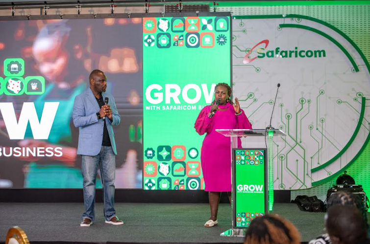 Teresia Njora of Baraka Women’s Centre shares her business journey during the Grow with Safaricom Business Forum at the Michael Joseph Centre.